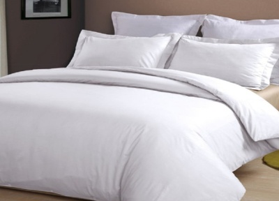 Chăn ga gối cao cấp dành cho khách sạn, vải T300 trắng trơn